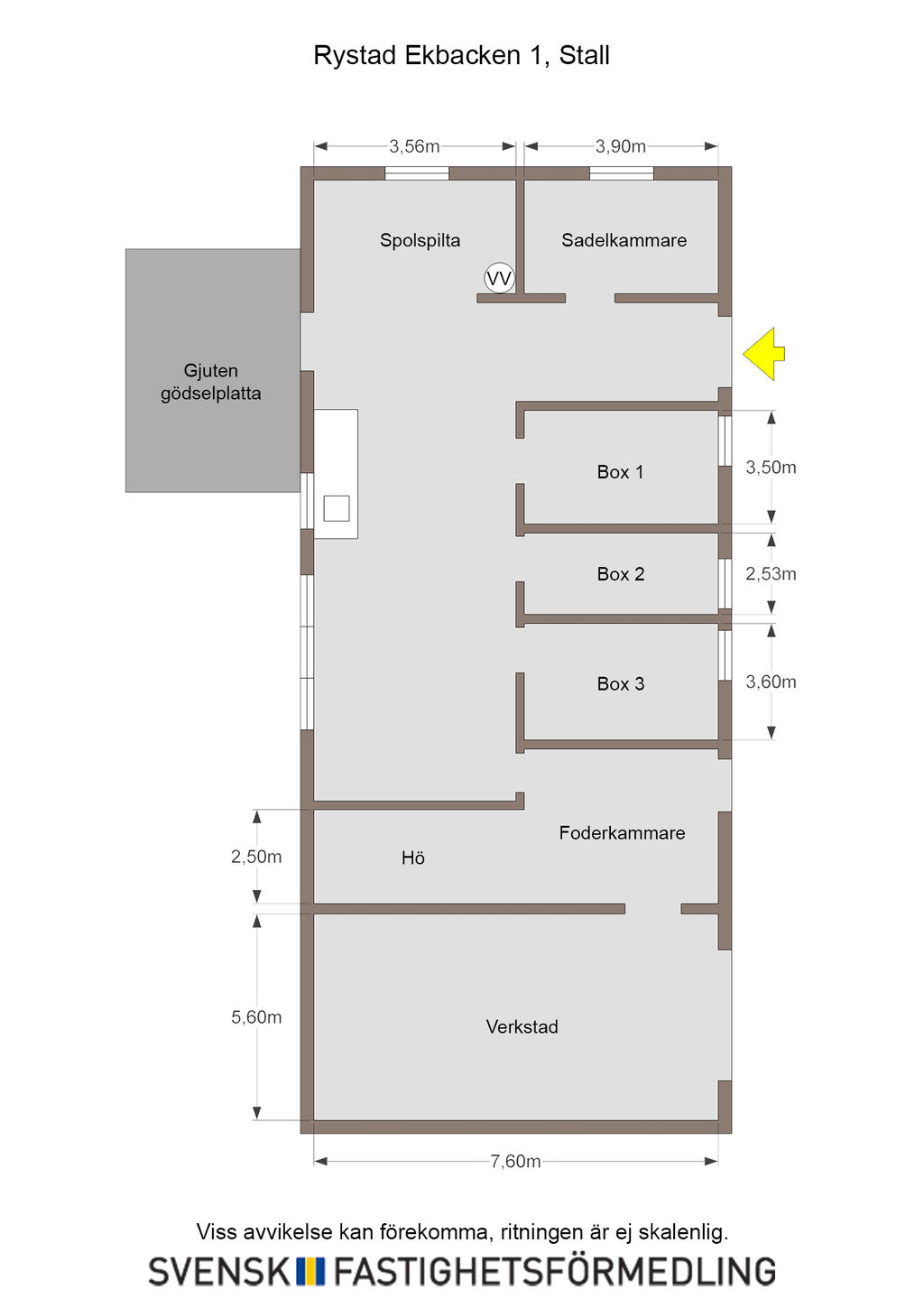 Stallbyggnad planritning