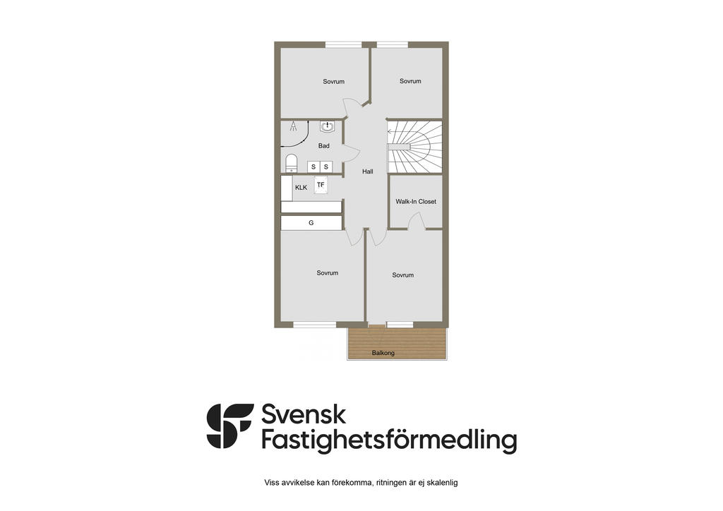 Planritning övervåning 2D