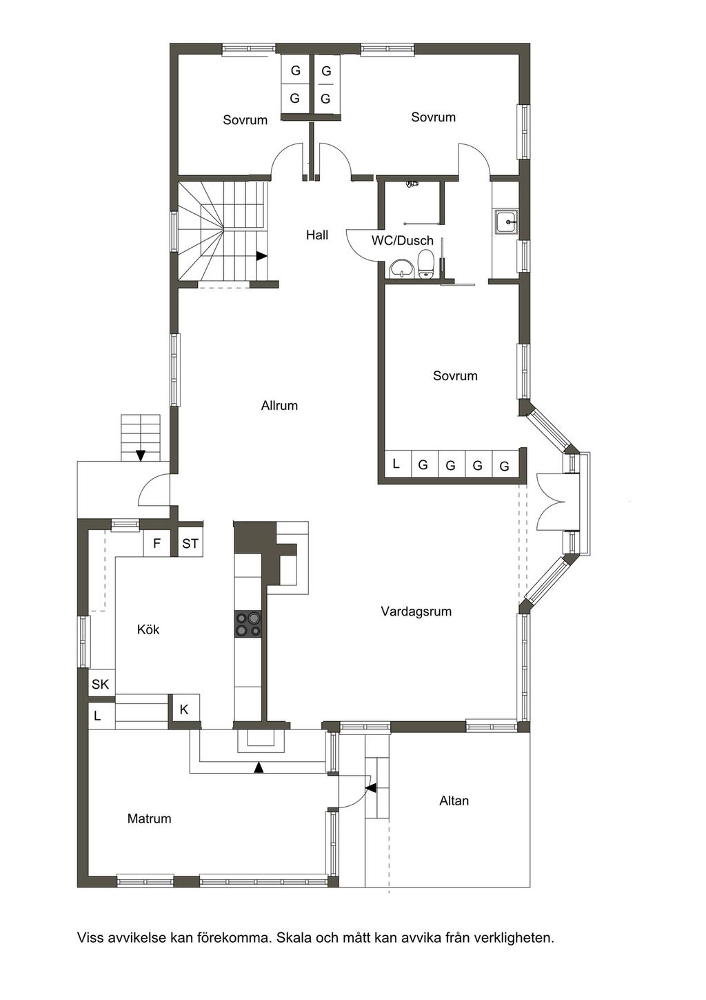 Planlösning övre plan