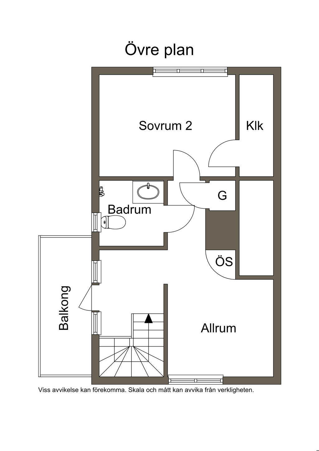 Planlösning övre plan