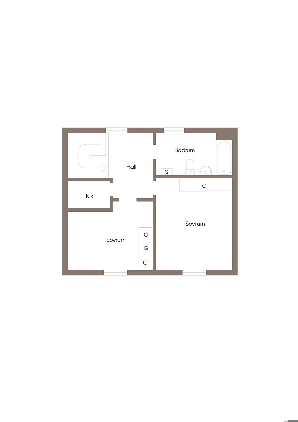 Planlösning Övre plan