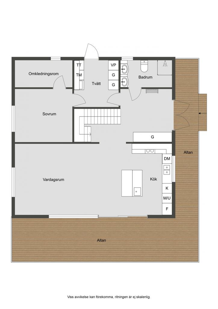 Planlösning - Villan entréplan