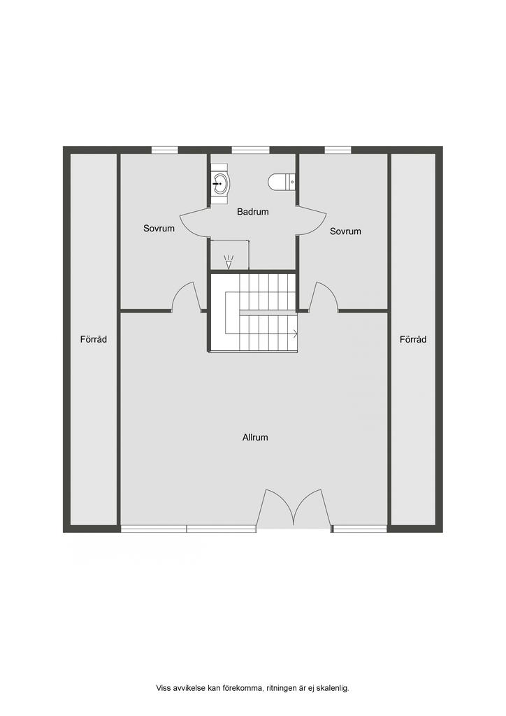 Planlösning - Villan övre plan