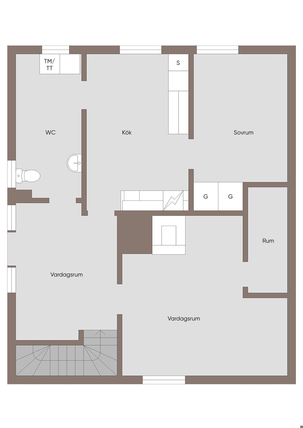Planlösning Övre plan