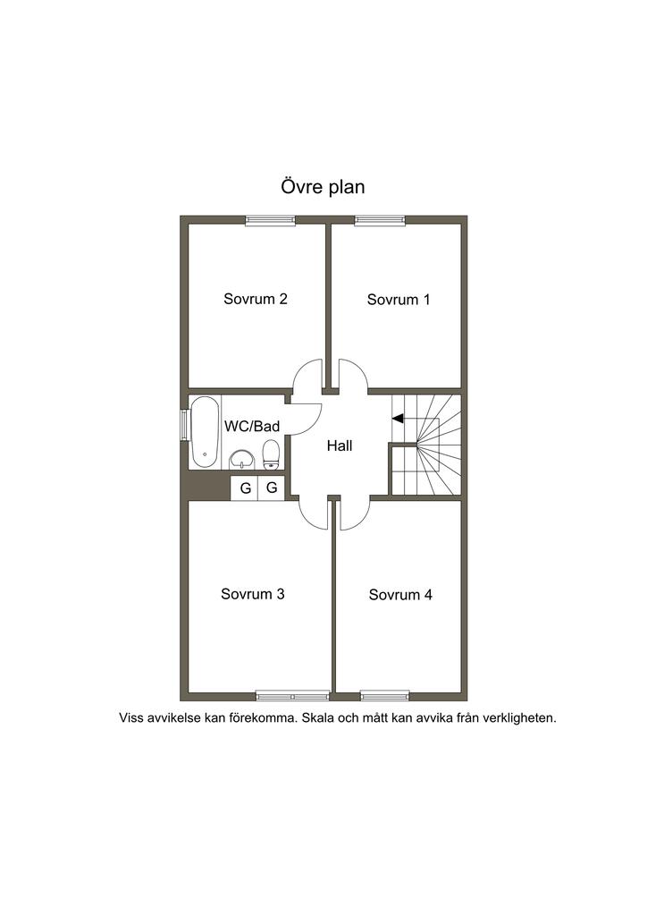 Planlösning övre plan