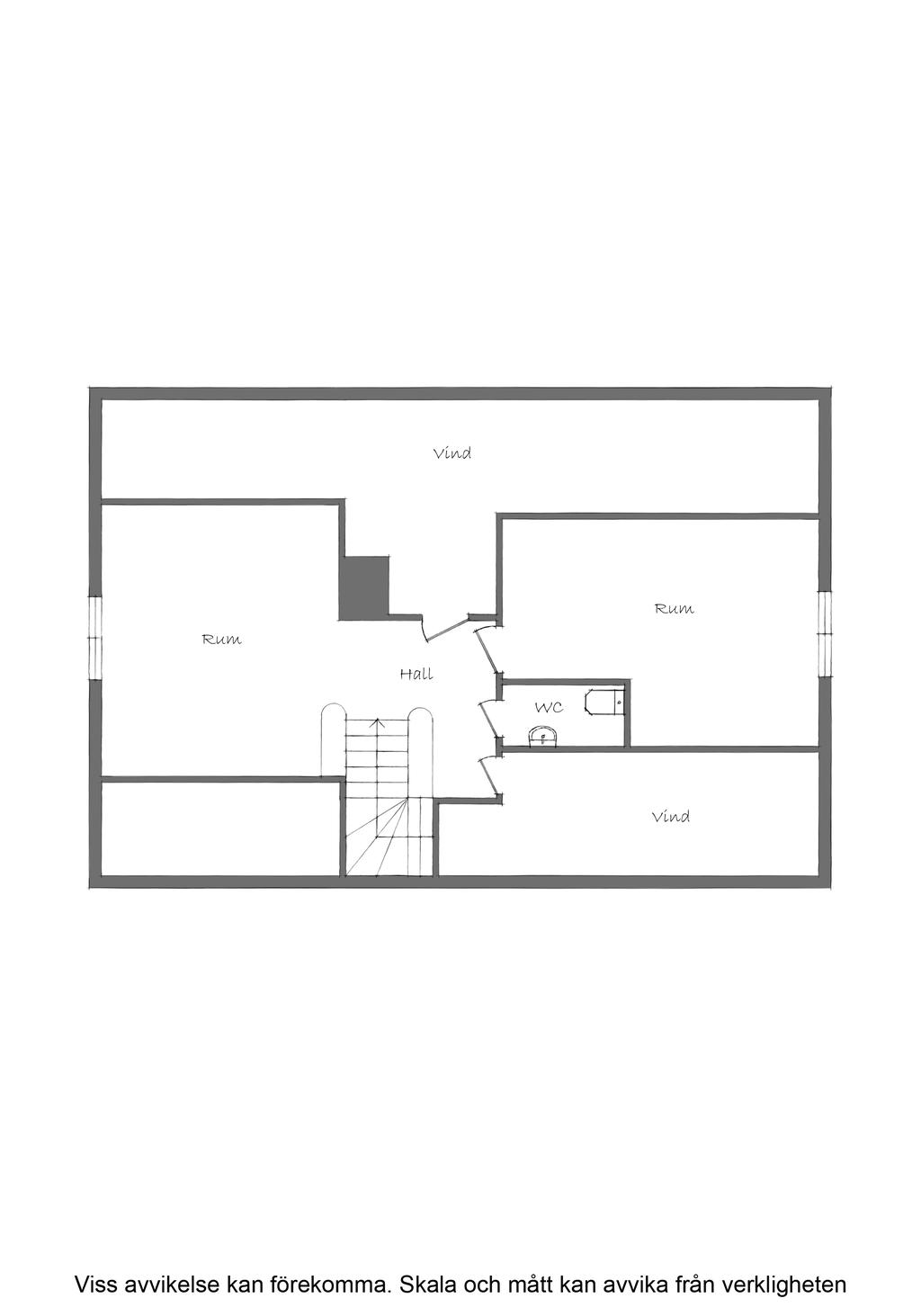 Planlösning Övre plan