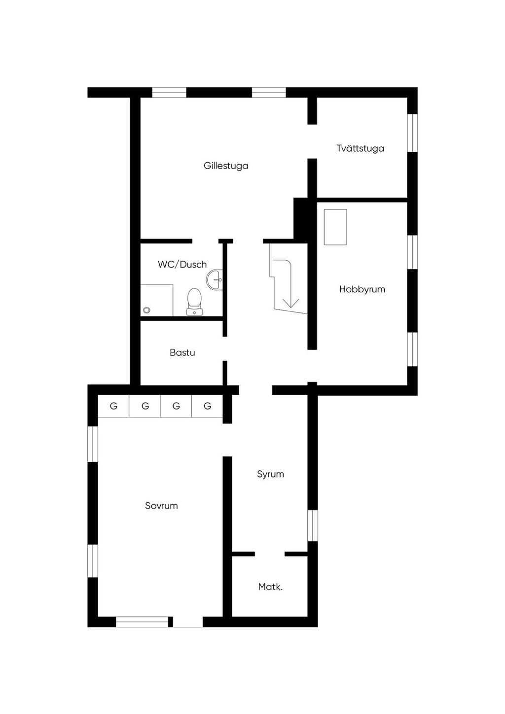 Källarplan.