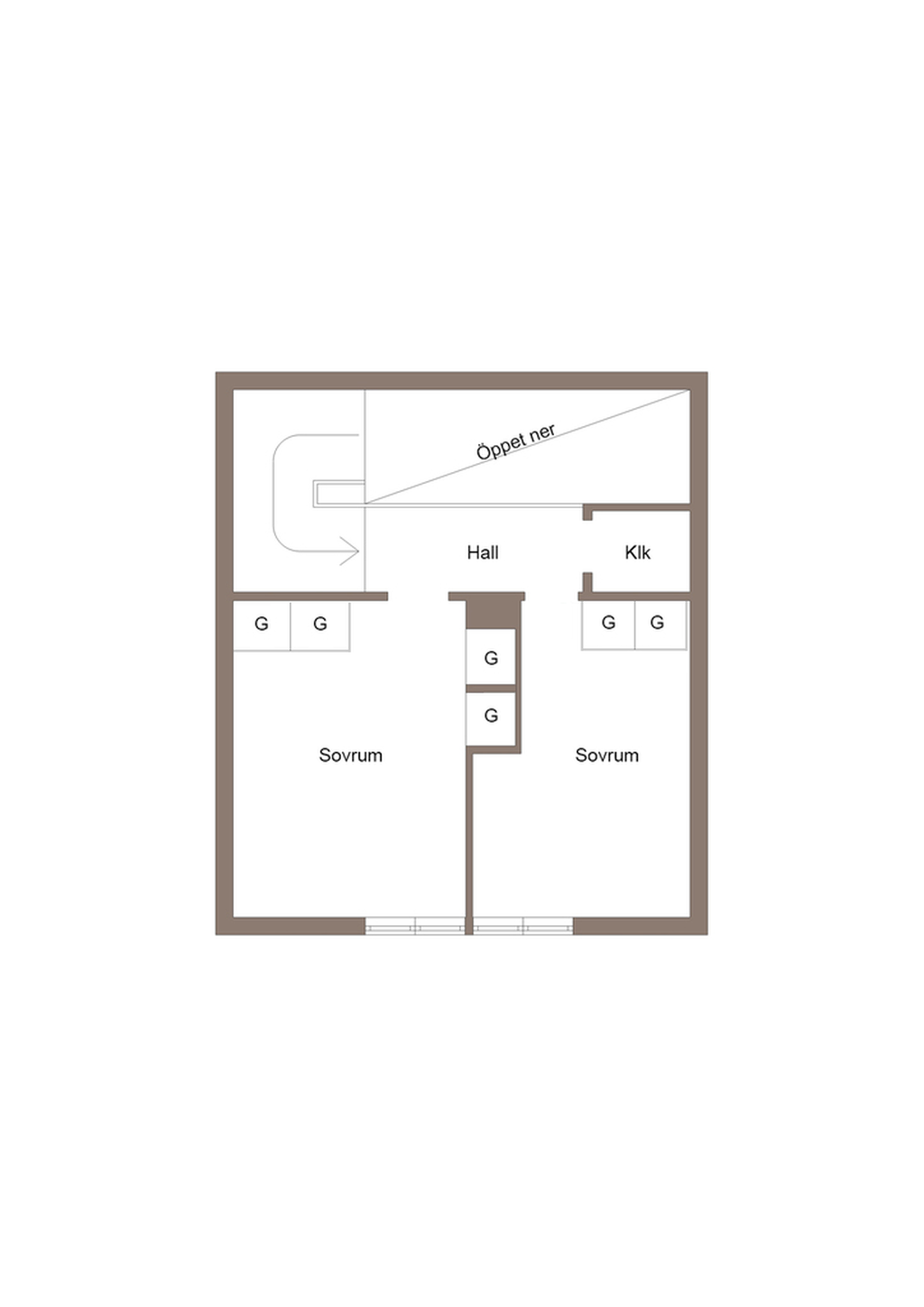 Planlösning - Övre plan
