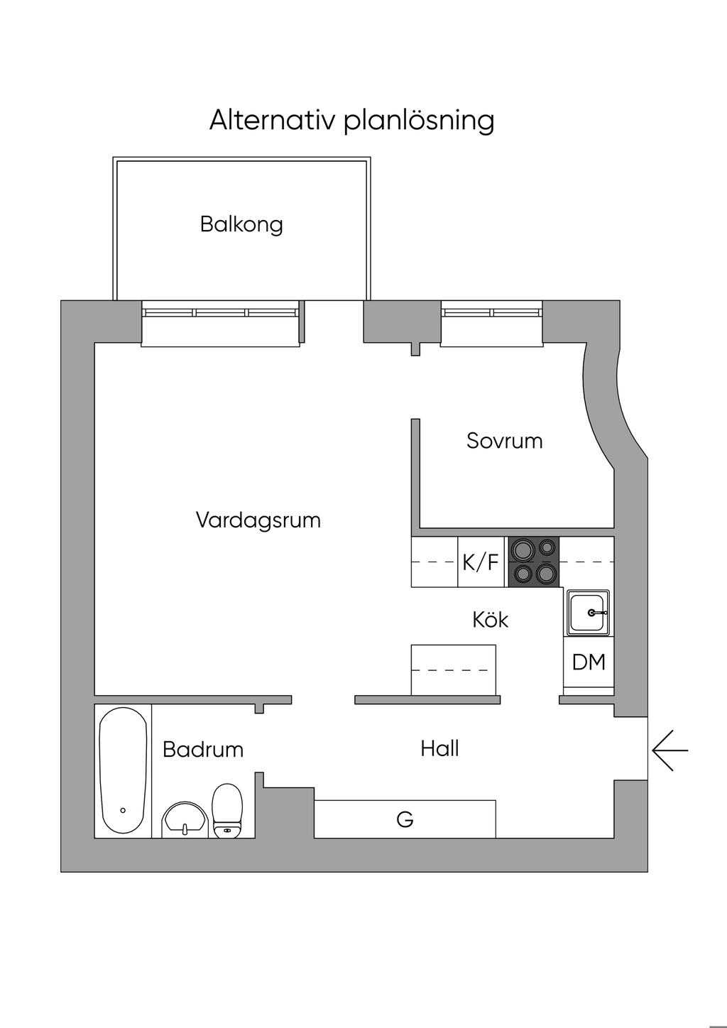 Alternativ planlösning