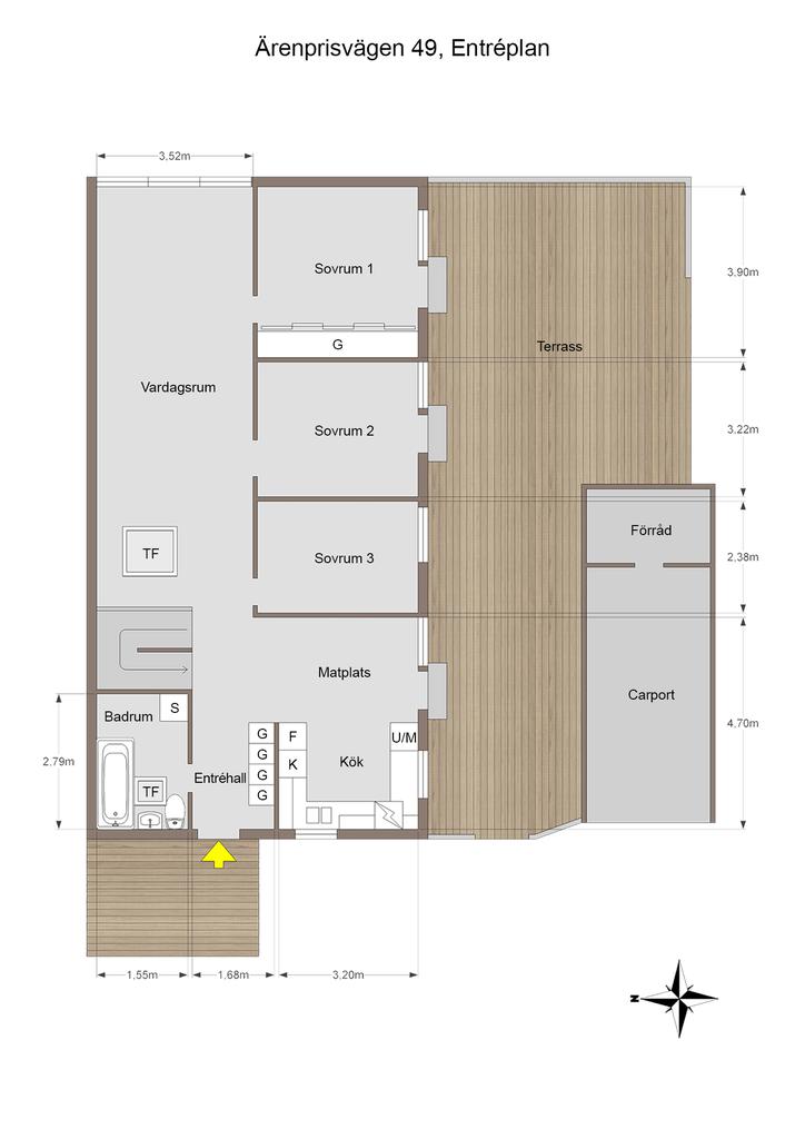Planlösning entréplan