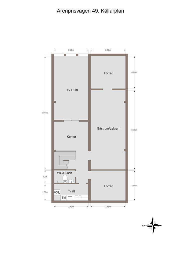 Planlösning källarplan
