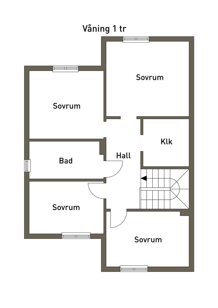 Planlösning övre plan