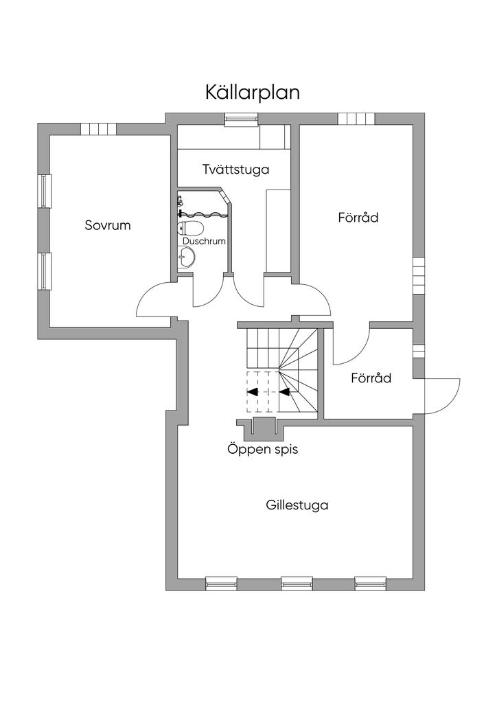 Planritning Källarplan 2D