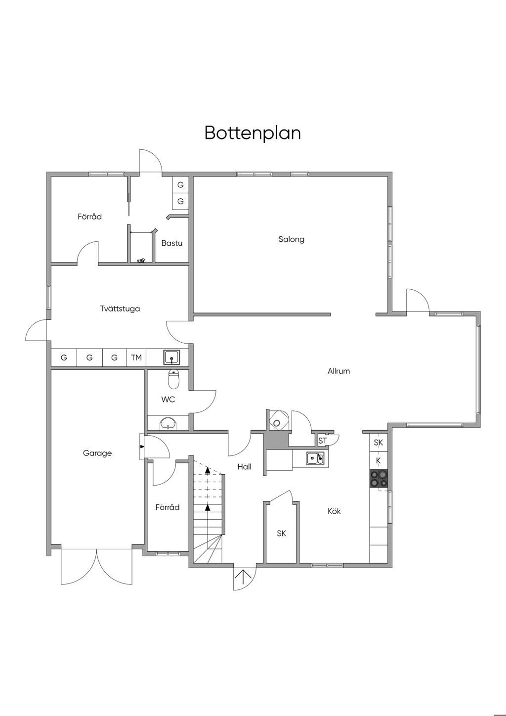 Planlösning bottenplan