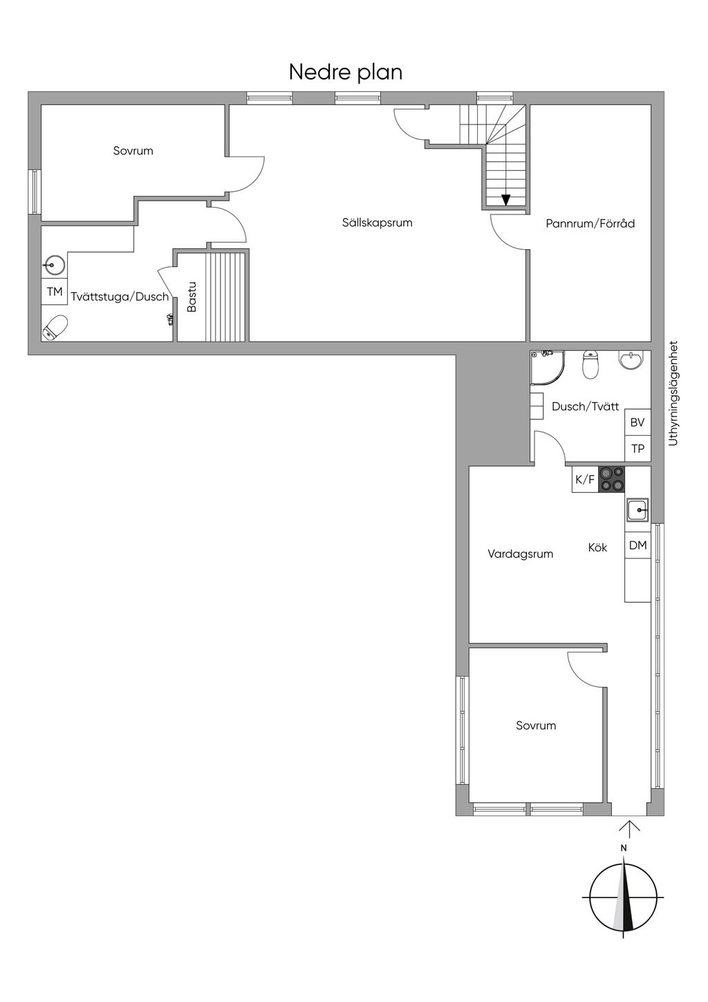 Nedre Plan, 2D