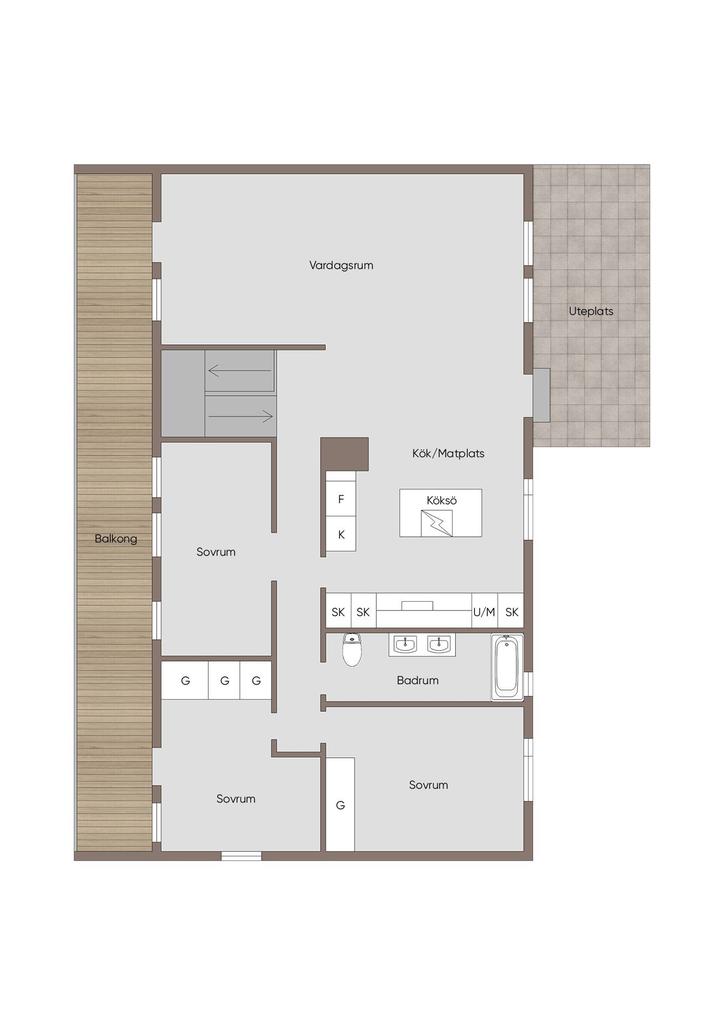 Planlösning övre plan