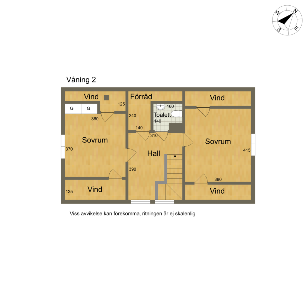 Planlösning vån 2
