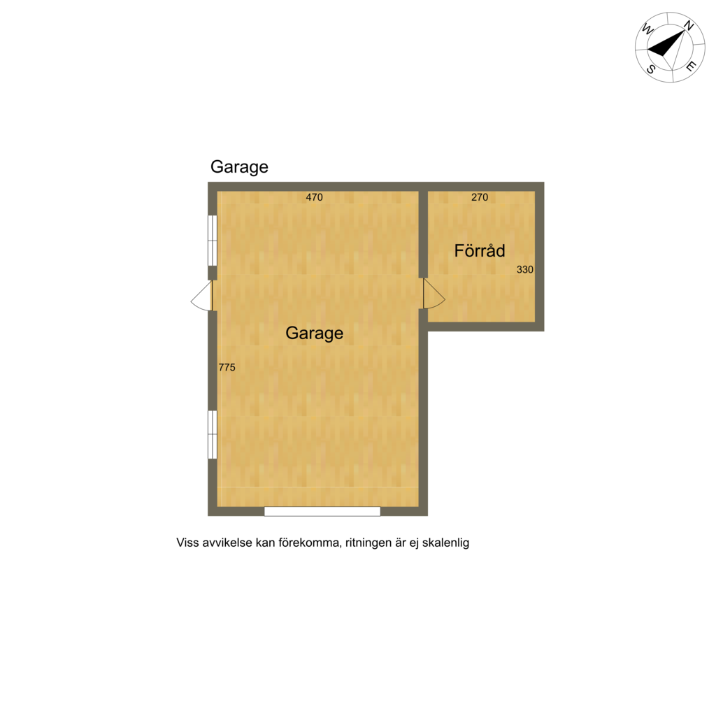 Planlösning garagebyggnad
