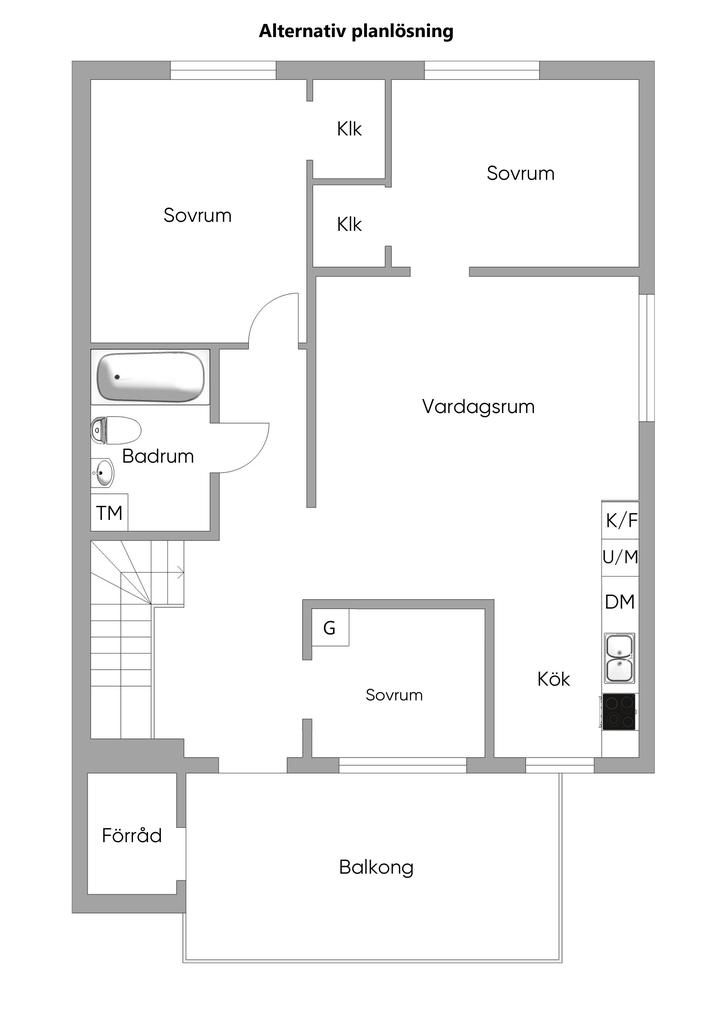 Alternativ planlösning