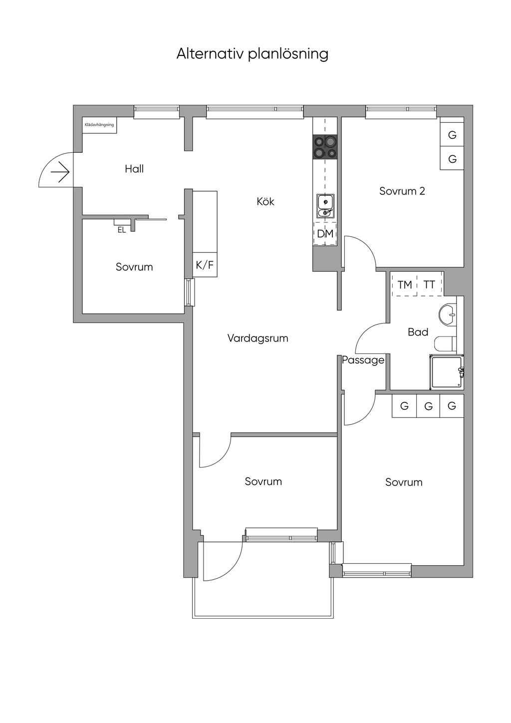 Alternativ planlösning