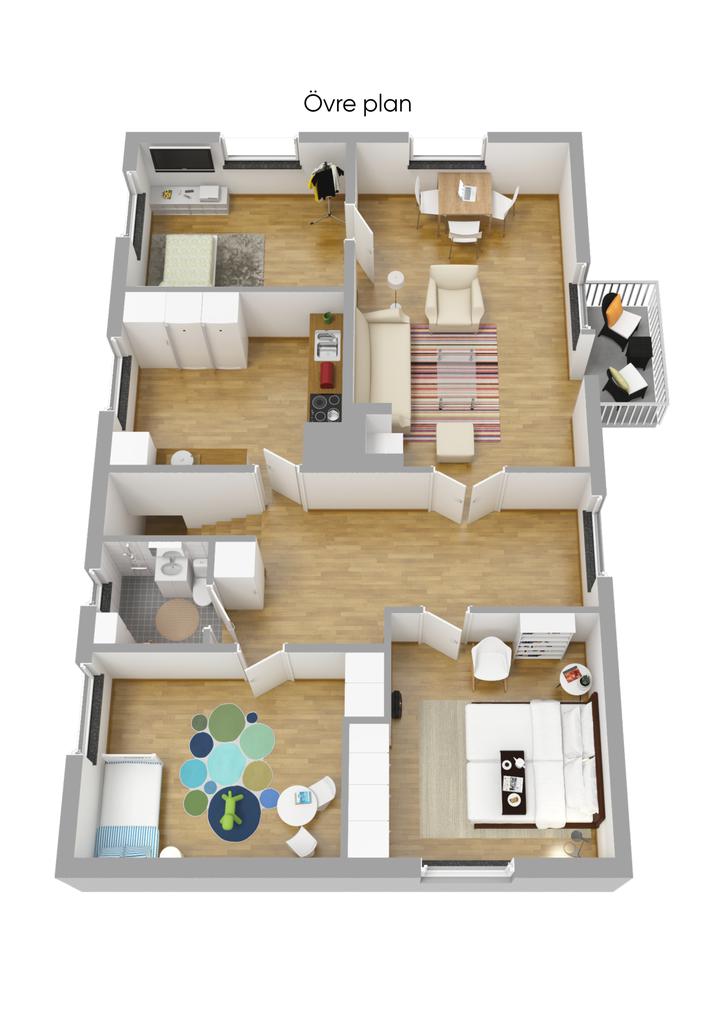 Planlösning Övre plan