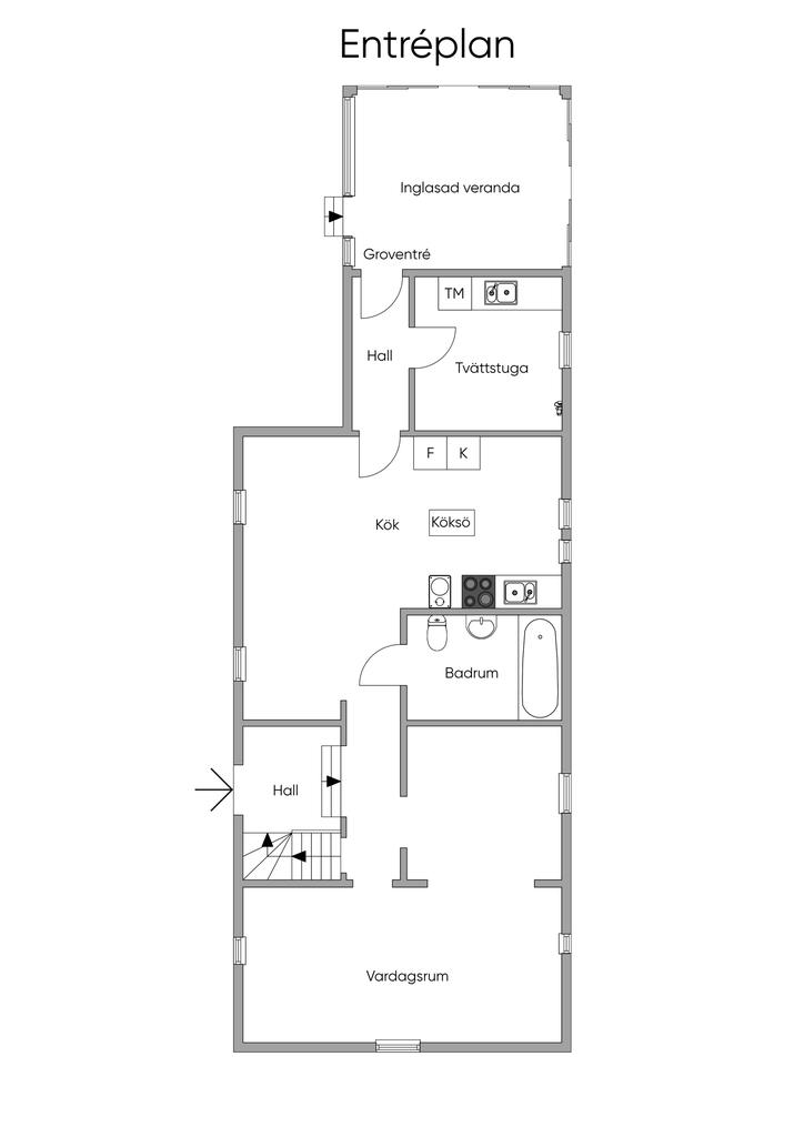 Planlösning entréplan