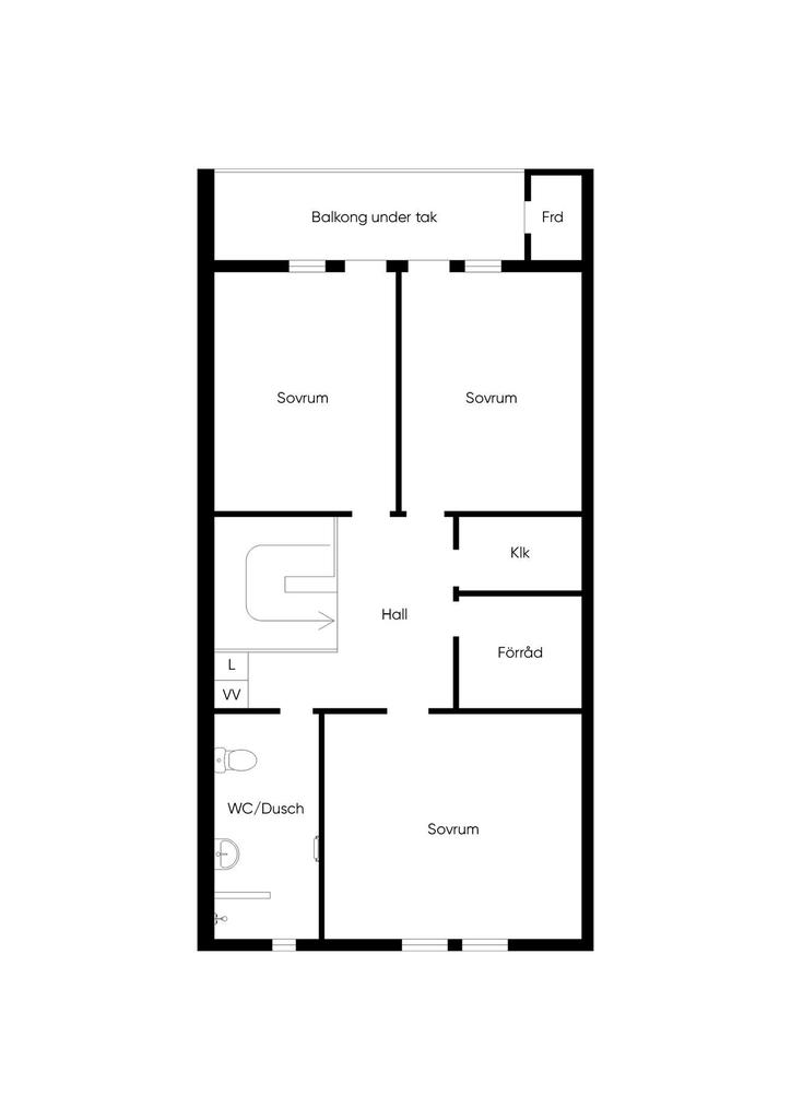 Planlösning övre plan