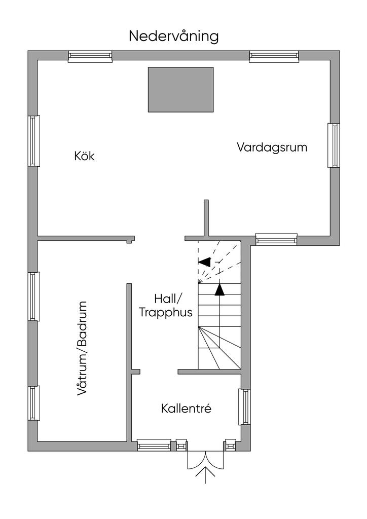 Planlösning Entrévåning