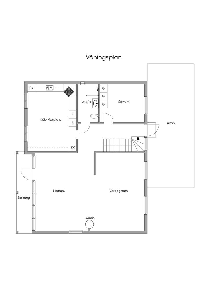 Planlösning Våningsplan 2D