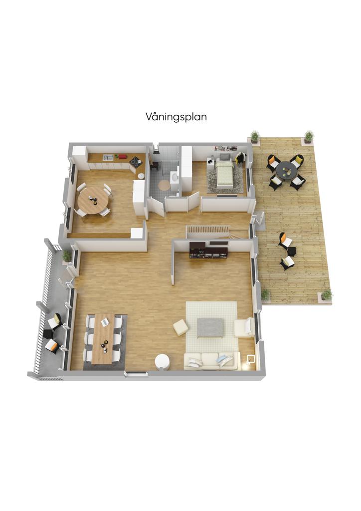 Planlösning Våningsplan 3D