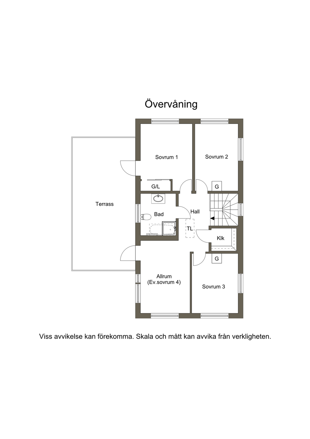 Planlösning Övervåning