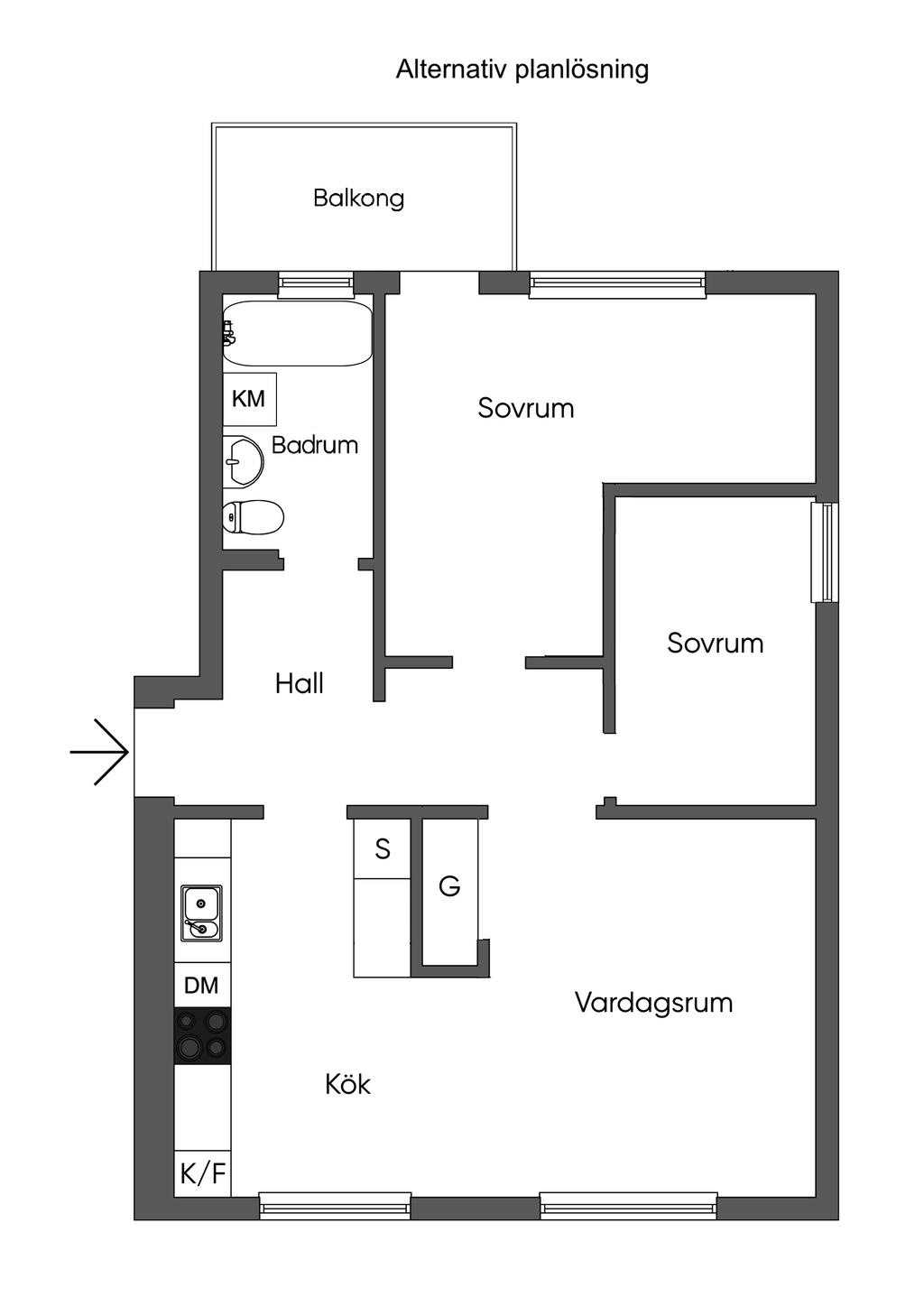 Ändringar av bostadens planlösning ska godkännas av föreningen före påbörjad renovering.
