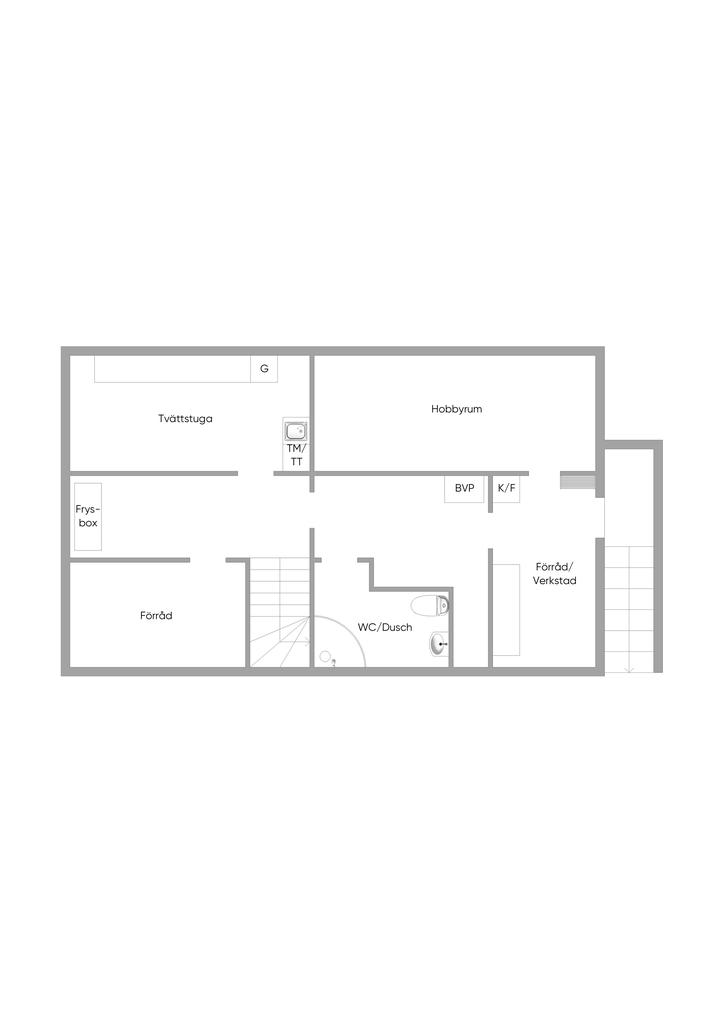 Nedre plan Planlösning