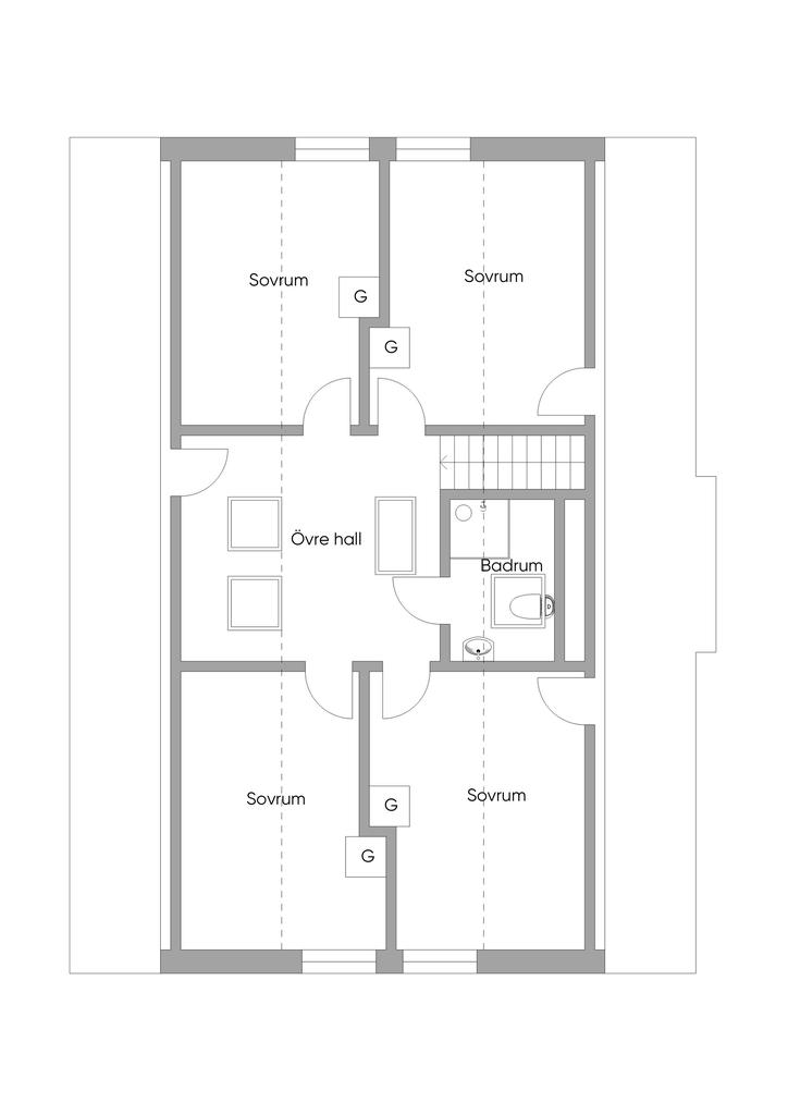 Planlösning Övre plan