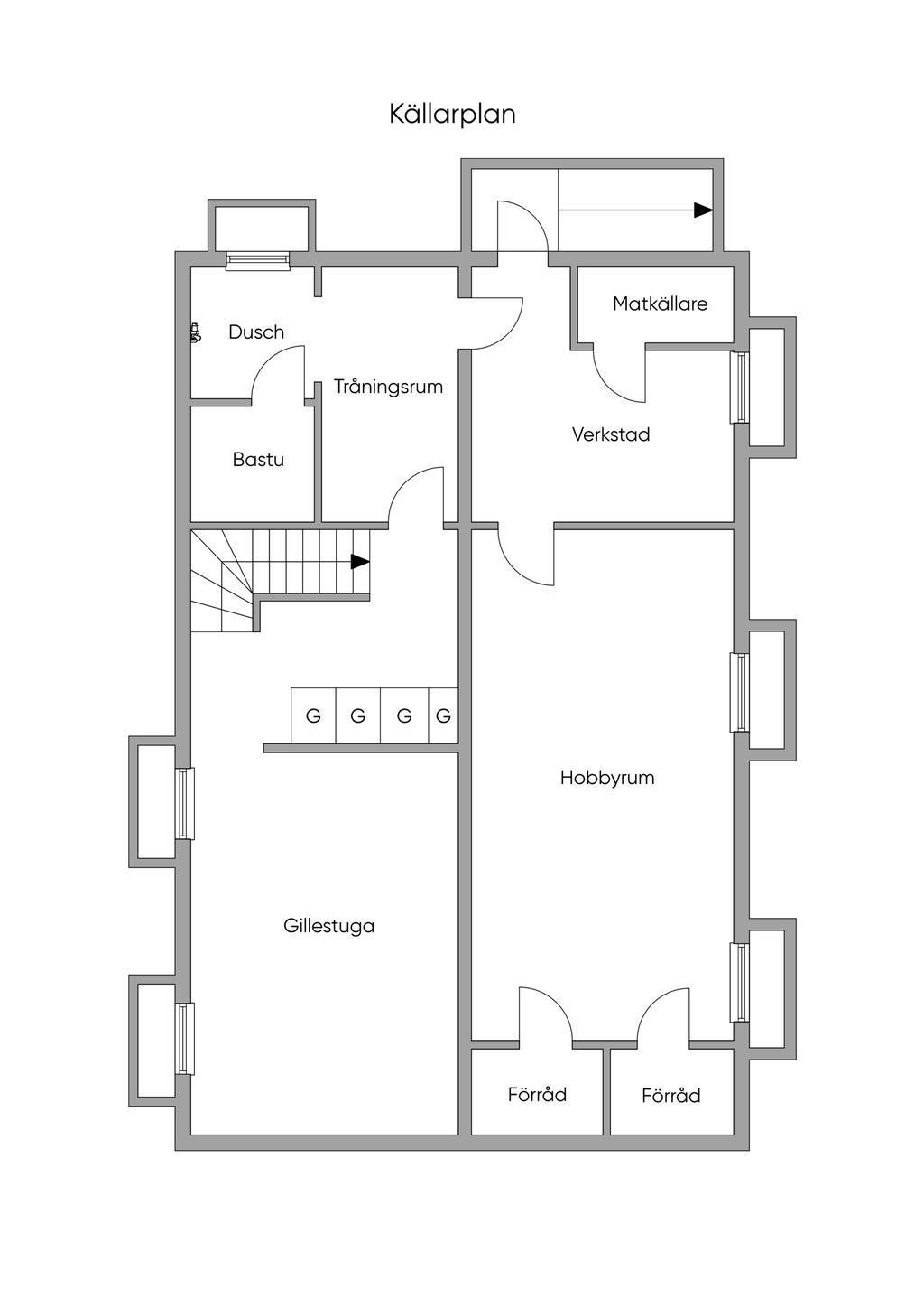Planritning källare