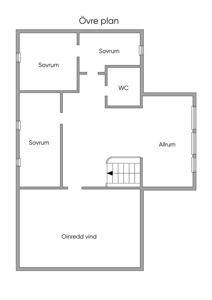 Planlösning övre plan