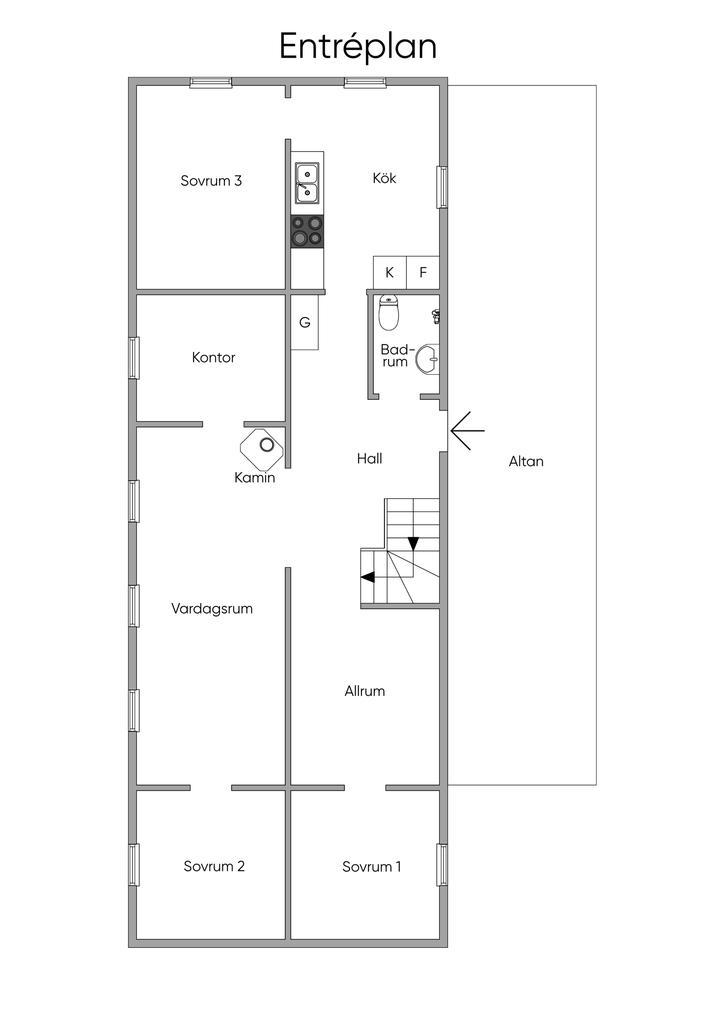 Planlösning entréplan