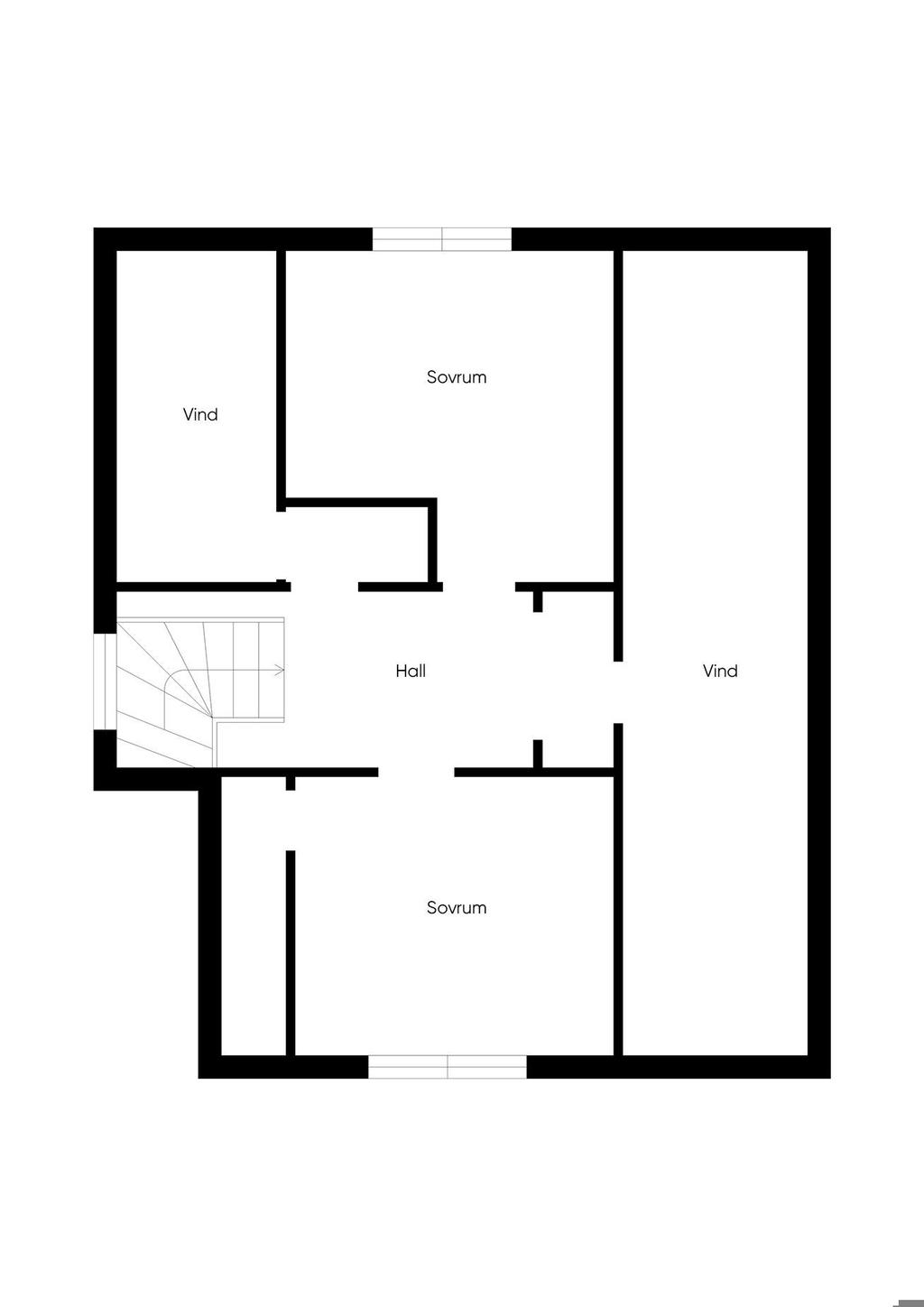 Planritning övre plan