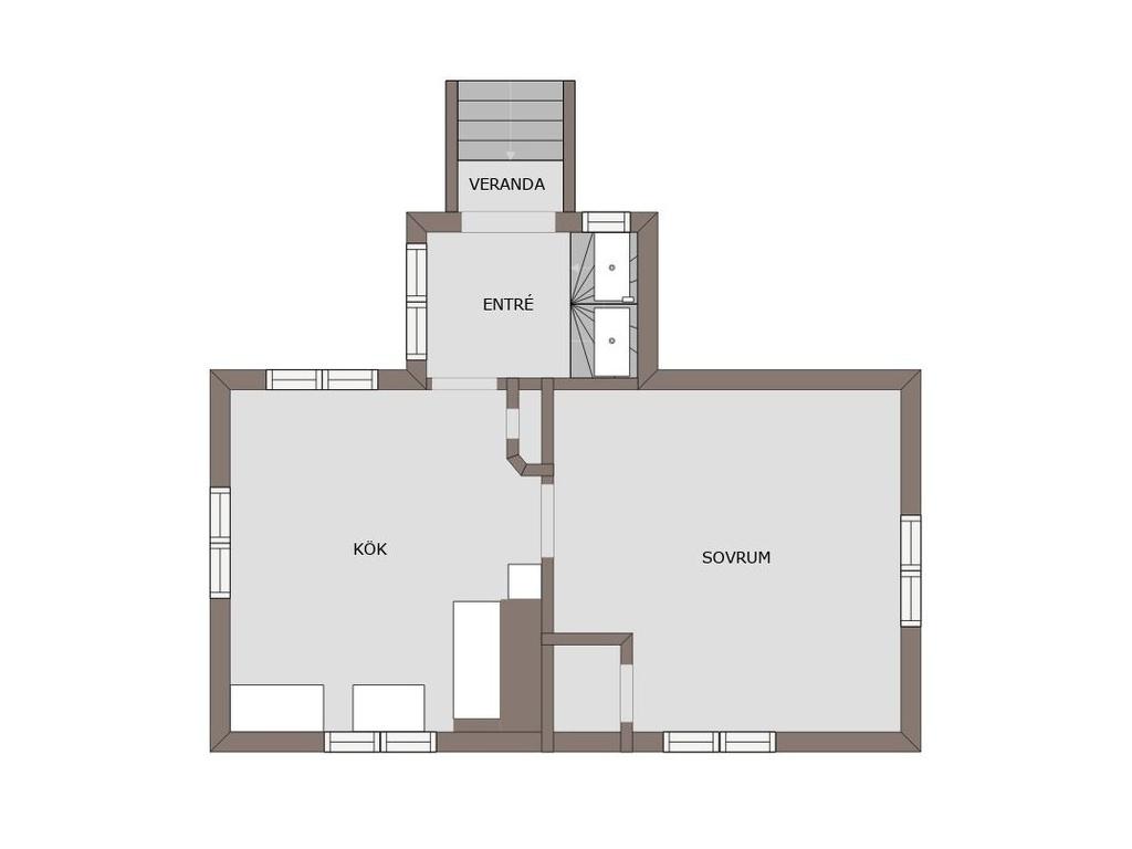 Planlösning lillstuga entréplan
