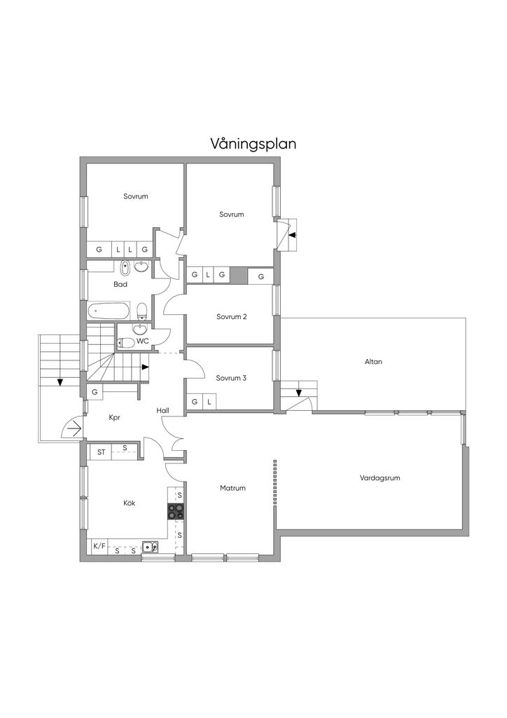 Entréplan planlösning