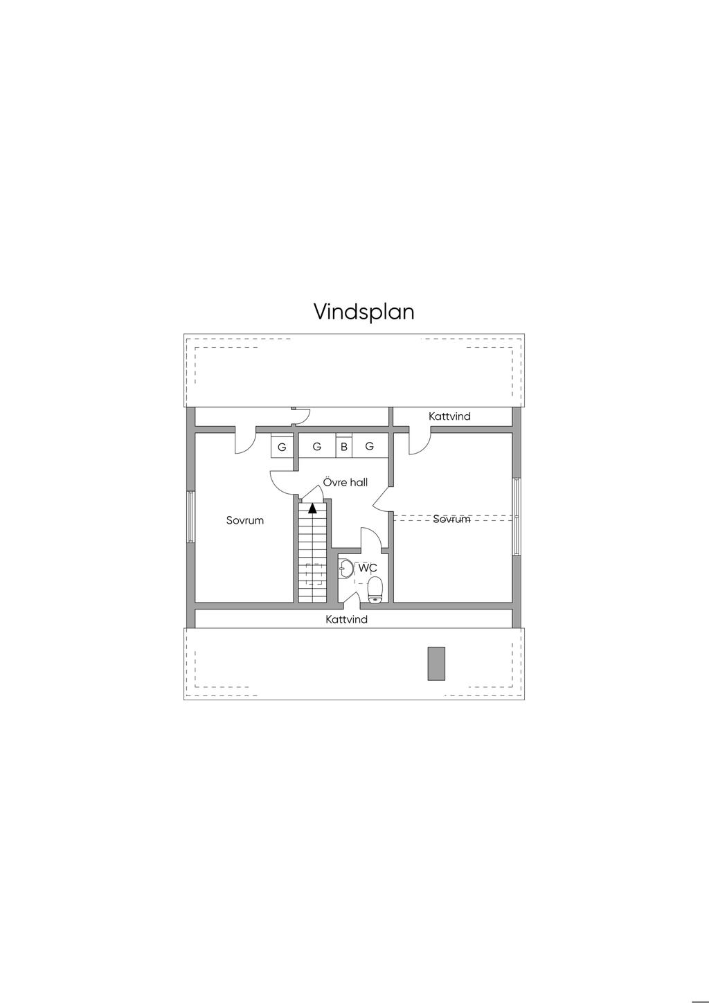 Planlösning Vindsplan