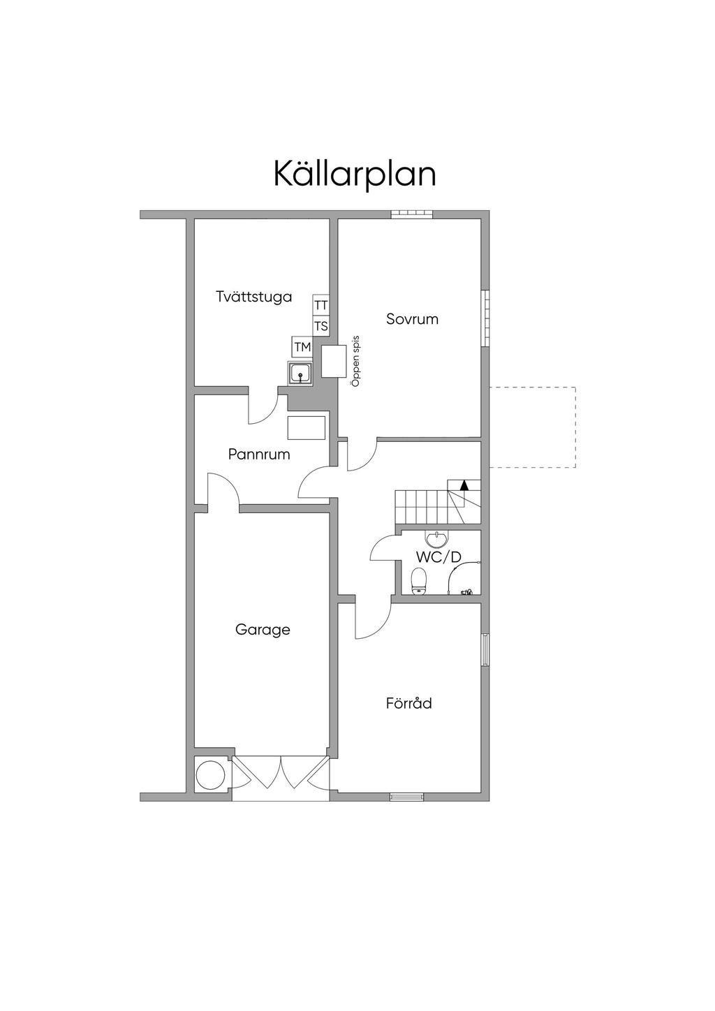 Planritning källarplan