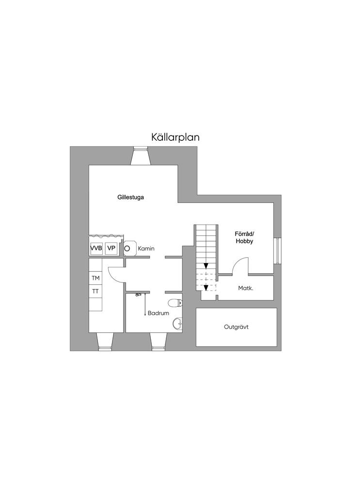 Källare, skiss