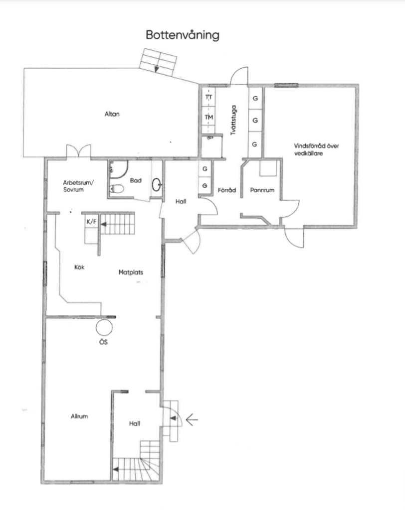 Planlösning bottenplan