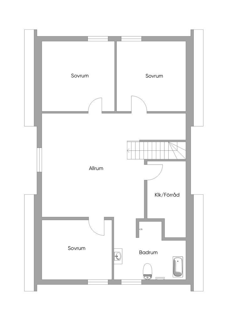 Planlösning Övre plan