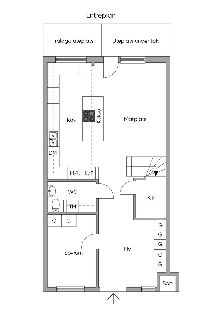 Planritning Entréplan 2D