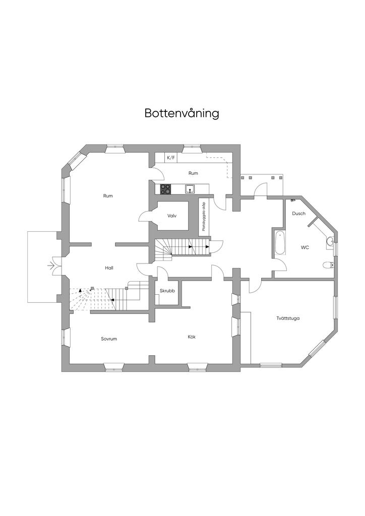 Planlösning bottenvåning