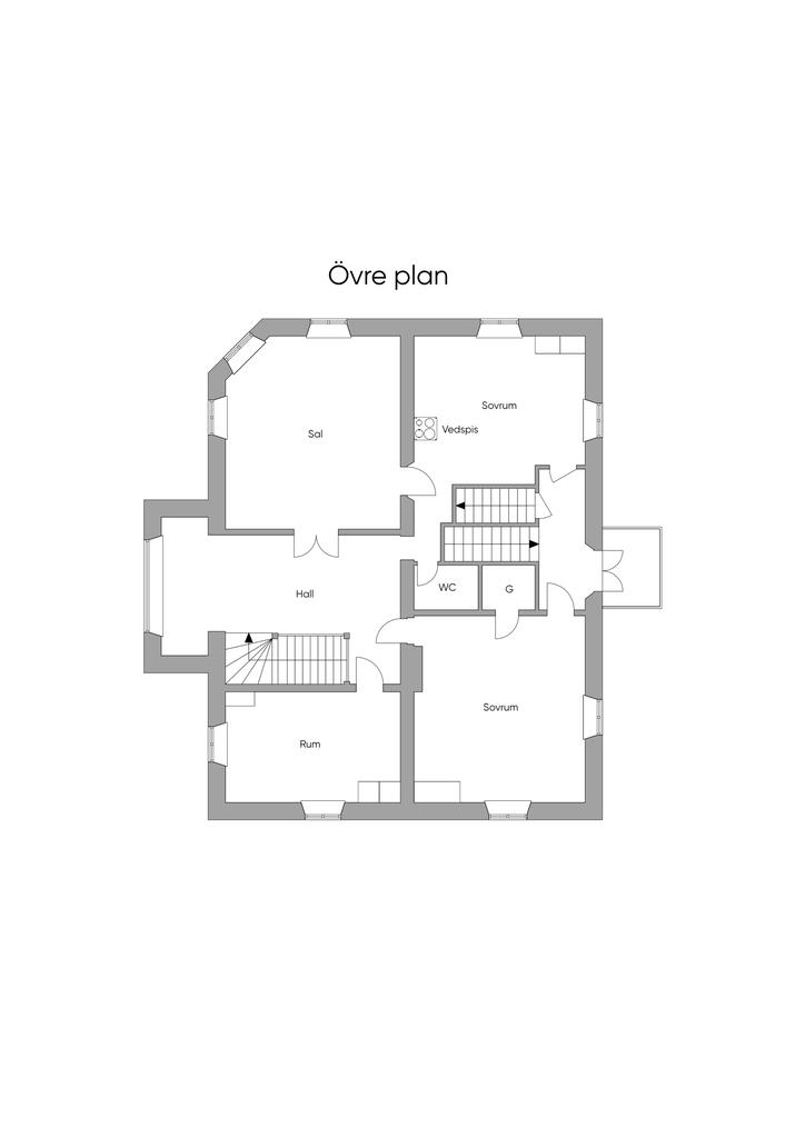 Planlösning övre plan