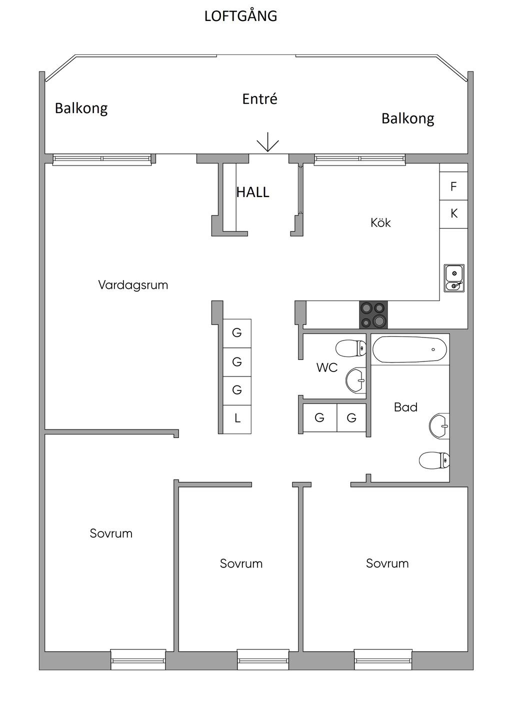 2 D skiss  (Vissa avvikelser kan förekomma)