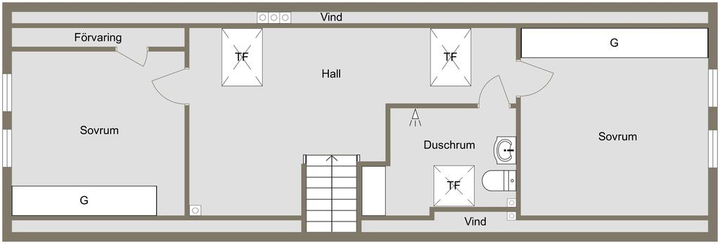 Planritning övervåning - 2D